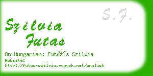 szilvia futas business card